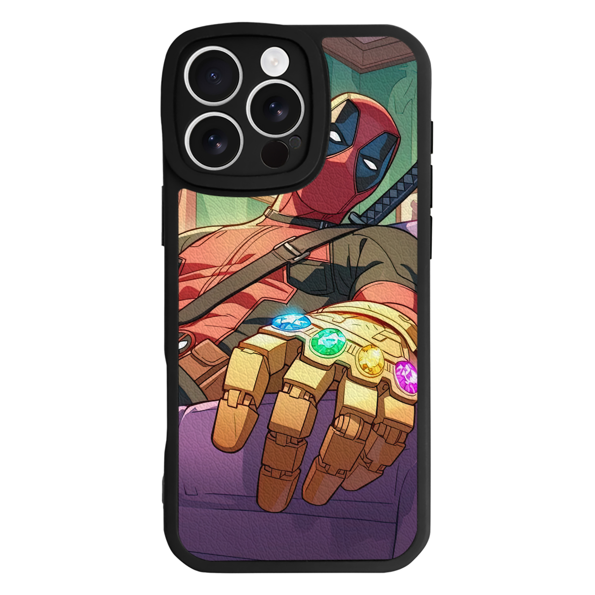 （画像用） Deadpool デッドプール 【iPhone 16シリーズ対応】シリコンスマホケース（レザー調） 材質：シリコン